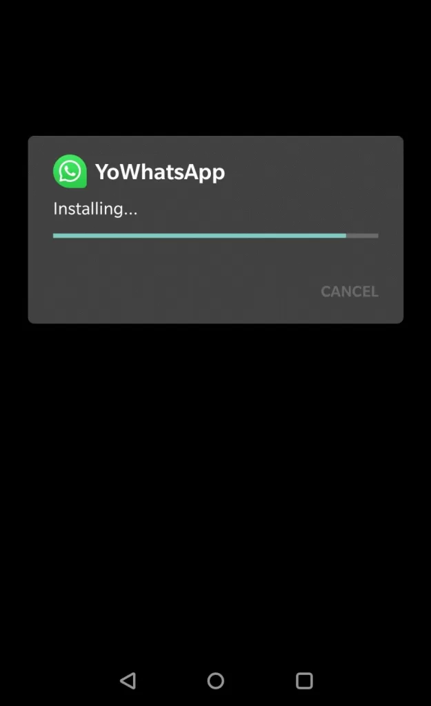 gb whatsapp pro installing