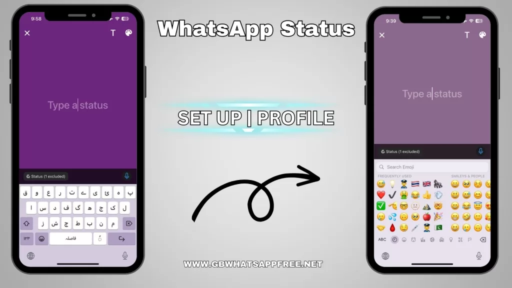 add text WhatsApp status 