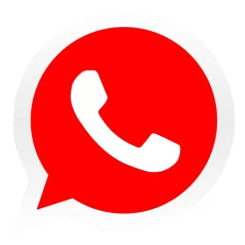 red whatsapp logo